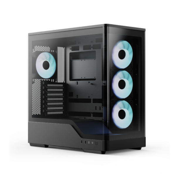 Aerocool P500A White Mid tower case - Includes 120mm ARGB Fan x 4 and 4-port ARGB control hub - ATX - 3x 2.5'' or 2x3.5'' - 360m