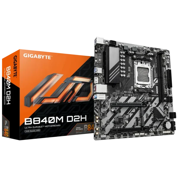 GIGABYTE AMD B840 Chipset for AMD AM5; 2x Dual DDR5; 2x M2; 1x HDMI
