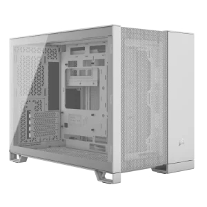 2500D Airflow White Mid-Tower Dual Chamber PC Case; 2x 3.5'' | 2x 2.5'' Drive Bays; Up to 360mm Radiator compatible