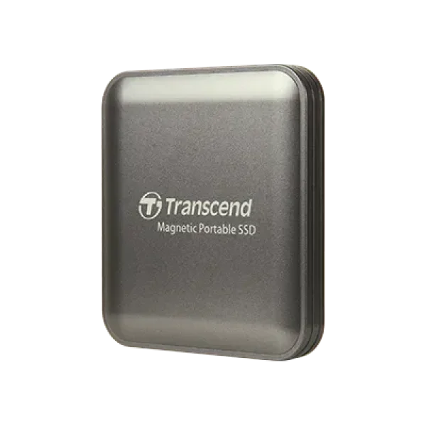 TRANSCEND 4 TB ESD420C USB3.2 TYPE C (USB 20Gbps) MAGNETIC PORTABLE SSD MagSafe Compatiable  R/W up to 2000MB/s - Iron Grey