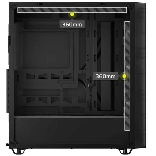 3200D RS ARGB Mid-Tower PC Case; 3x RS120 ARGB fans incl - Smoke.