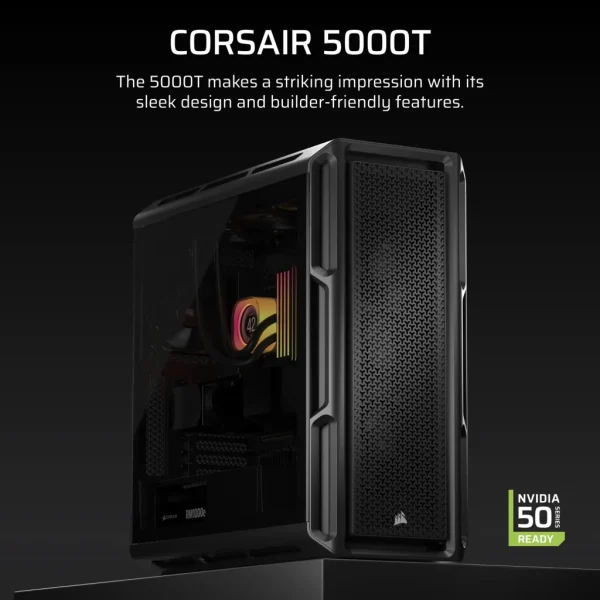 5000T Mid-Tower PC Case; Black