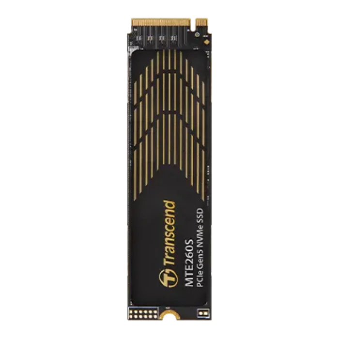 TRANSCEND 2TB MTE260S PCI-E GEN 5X4 M.2 NVMe 2280 SSD 3D NAND -14000 MB/s Read 11000 MB/s Write- Graphen Heat Spreader -1500TBW