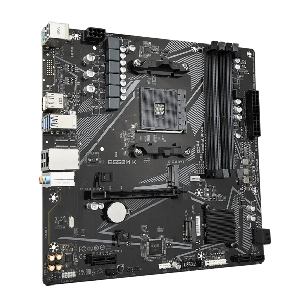 GIGABYTE AMD B550 Chipset for AMD AM4; 4x Dual DDR4; 2x M2; HDMI; DP; mATX