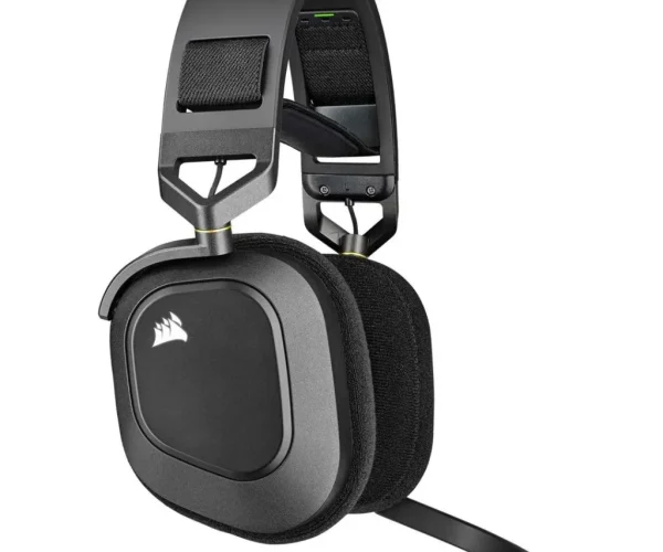 HS80 RGB WIRELESS Premium Carbon Headset; Spatial Audio; 50mm Audio Drivers; Omni-directional Microphone - PC/ Mac/ PlayStation