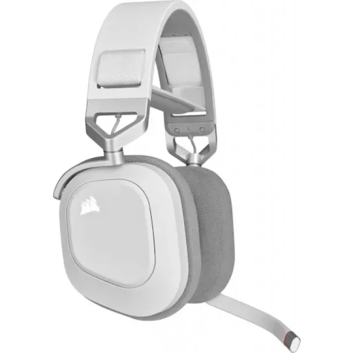 HS80 RGB WIRELESS Premium White Headset; Spatial Audio; 50mm Audio Drivers; Omni-directional Microphone - PC/ Mac/ PlayStation