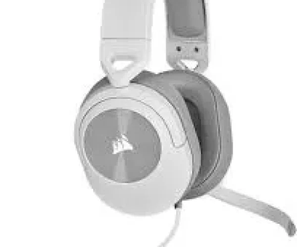 HS55 Stereo White Headset; 50mm Audio Drivers; Omnidirectional mic; Analog; On-ear volume and mute controls - PC;PS4/XBOX