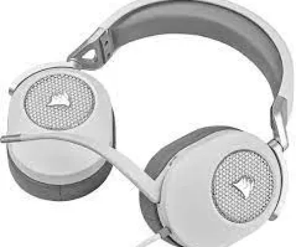 HS65 Premium White Headset; 50mm Audio Drivers; Omnidirectional Mic - Console Ready.