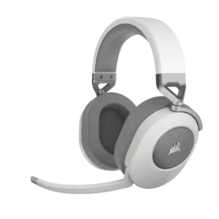 HS65 Wireless Premium White Headset; 50mm Audio Drivers; Omnidirectional Mic - PC/PS.