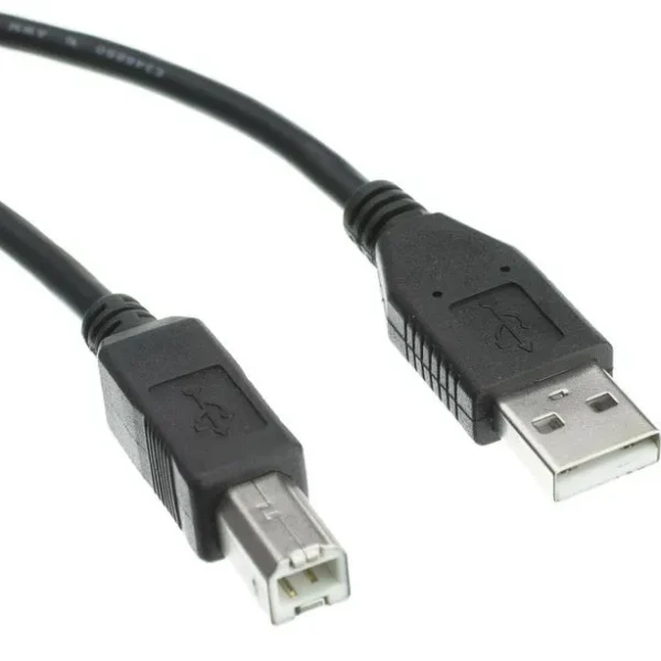 USB printer cable A Male + B M; Black / blue; 1.8m