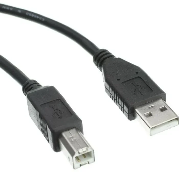 USB printer cable A Male + B M; Black / blue; 1.8m