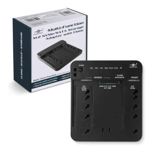 Multi-Function M.2/SATA Storage Adapter with Clone Function; USB 3.2 Gen2x1; Type C