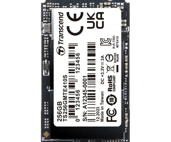 Transcend 256GB MTE410S PCI-E GEN 4x4 M.2 2242 SSD 3D NAND - 3300 MB/s Read 1400 MB/s Write - 150 TBW