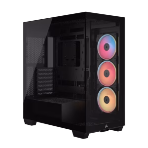 3500X LX-R RGB iCUE LINK Tempered Glass Mid-Tower PC Case; 3x Fans included; 2x 2.5'' ; 2x 3.5''; Black