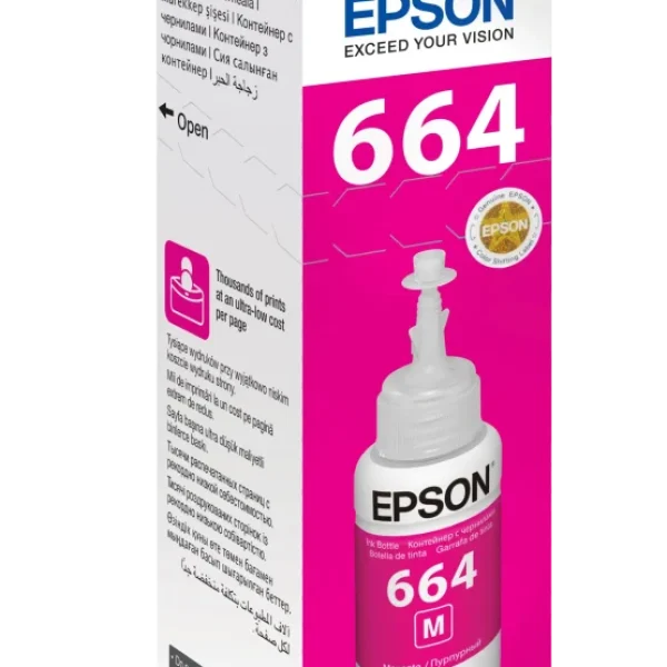 Epson T6643 Ecotank Magenta ink bottle (70ml). 7500 pages @ 5% coverage