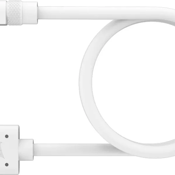 Corsair iCUE LINK Cable; 1x 600mm with Straight/Slim 90° connectors; White
