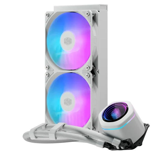 Cooler Master MasterLiquid Core Nex 240 White ARGB; 240mm AIO liquid cooler; Dual Chamber Pump;Intel LGA1700/1200/115& AM4; AM5