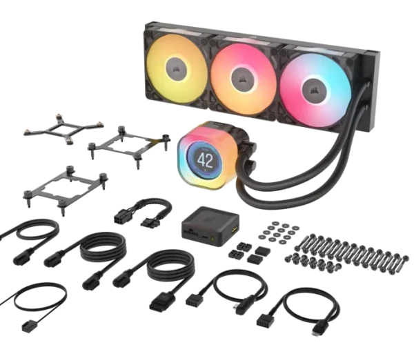 Corsair iCUE LINK TITAN 360 RX LCD Liquid CPU Cooler – RX120 RGB Fans – Fits Intel® LGA 1851/1700; AMD® AM5/AM4.