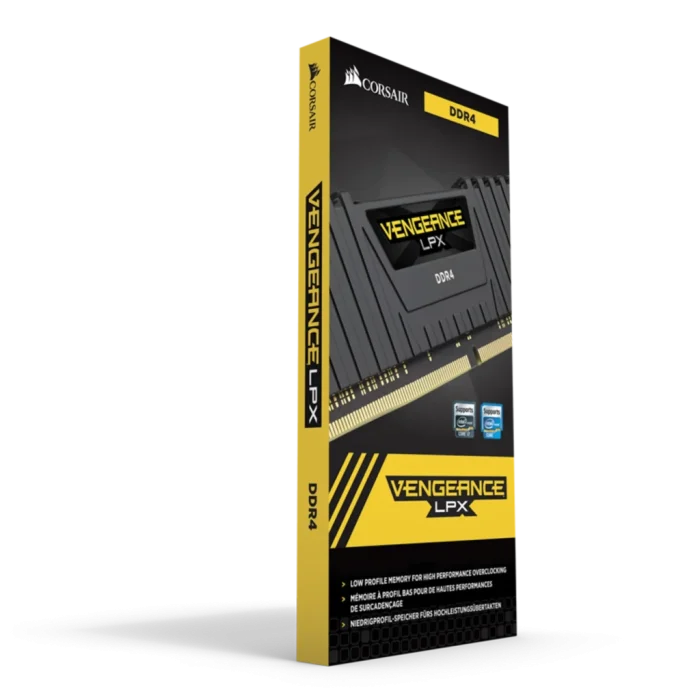 Corsair VENGEANCE® LPX 8GB (1 x 8GB) DDR4 DRAM 3000MHz C16 Memory Module16-20-20-38; 1.2V; Black