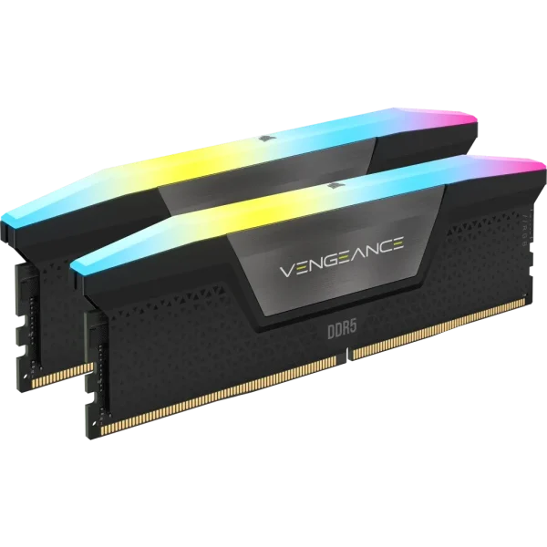 Corsair VENGEANCE® RGB 48GB (2 x 24GB) DDR5 DRAM 6000 C36 Memory Kit; 36-44-44-96; 1.25V Intel XMP - Black