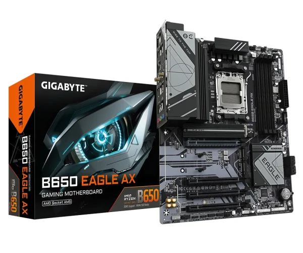 GIGABYTE AMD B650 EAGLE for AMD AM5; 4x Dual DDR5; 3x M2; HDMI; DP.