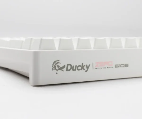 Ducky Keyboard Zero 6108 100% Mechanical Wireless Keyboard; RGB; USB 2.0 / 2.4GHz / BT - White - Cherry MX2A Brown switches.