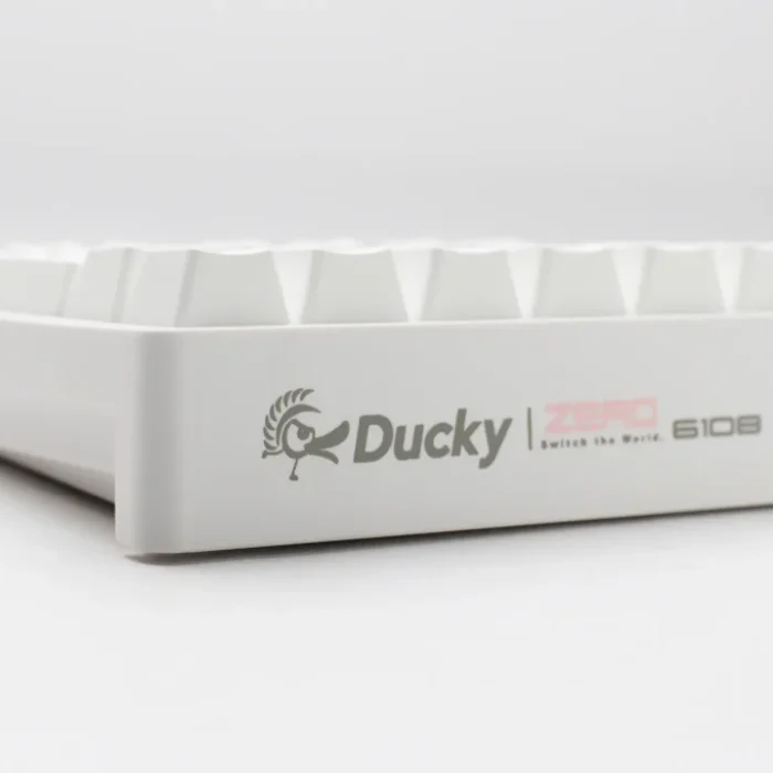Ducky Keyboard Zero 6108 100% Mechanical Wireless Keyboard; RGB; USB 2.0 / 2.4GHz / BT - White - Cherry MX2A Red switches.