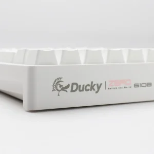 Ducky Keyboard Zero 6108 100% Mechanical Wireless Keyboard; RGB; USB 2.0 / 2.4GHz / BT - White - Cherry MX2A Red switches.