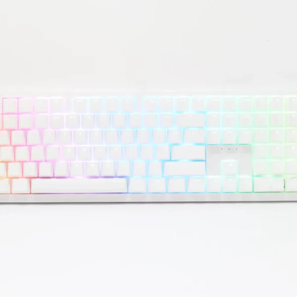 Ducky Keyboard Zero 6108 100% Mechanical Wireless Keyboard; RGB; USB 2.0 / 2.4GHz / BT - White - Cherry MX2A Speed Silver