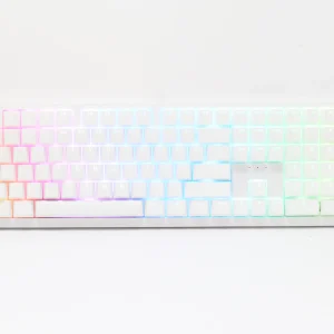 Ducky Keyboard Zero 6108 100% Mechanical Wireless Keyboard; RGB; USB 2.0 / 2.4GHz / BT - White - Cherry MX2A Speed Silver