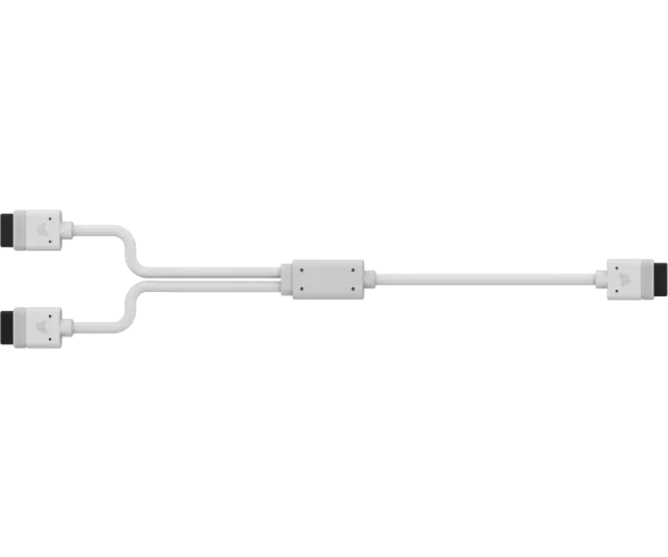 Corsair iCUE LINK Cable; 1x 600mm Y-Cable with Straight connectors; White