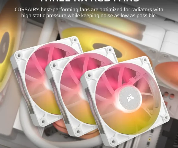 Corsair iCUE LINK TITAN 360 RX LCD Liquid CPU Cooler - White – RX120 RGB Fans – Fits Intel® LGA 1851/1700; AMD® AM5/AM4.