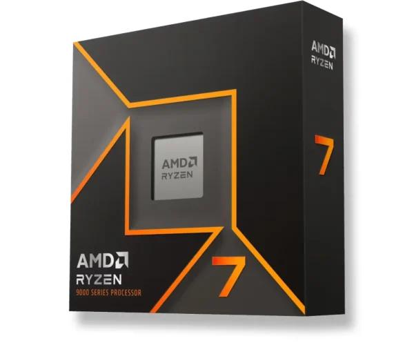 AMD Ryzen 7 9700X 8-Core/16-Threads;Socket AM5;Base Clock 3.8GHz; Max Boost 5.5 40MB Cache;65W Processor with Radeon GraphicsBOX