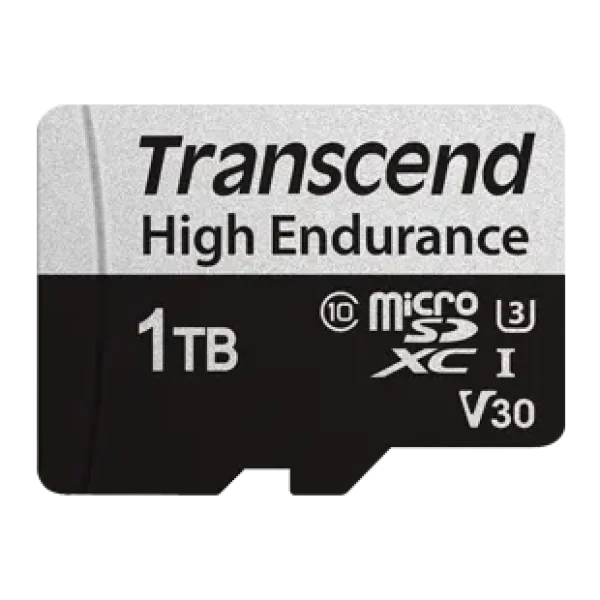 TRANSCEND 350V 1TB HIGH ENDURANCE MICRO SD UHS-I  U3 V30 CLASS10 - READ 100 MB/S - WRITE 60MB/S - WITH SD ADPTOR