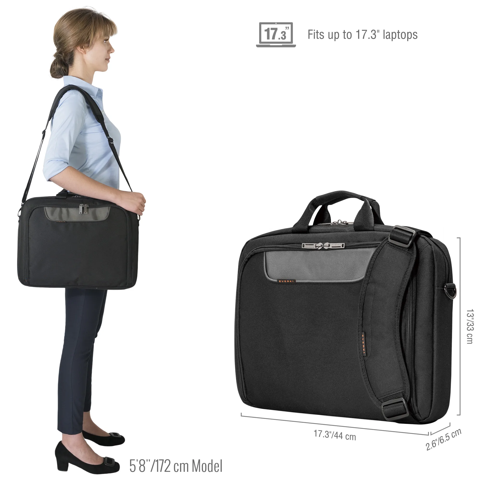 EVERKI EKB407NCH17 ADVANCE 17.3'' NOTEBOOK BRIEFCASE BAG - Image 4