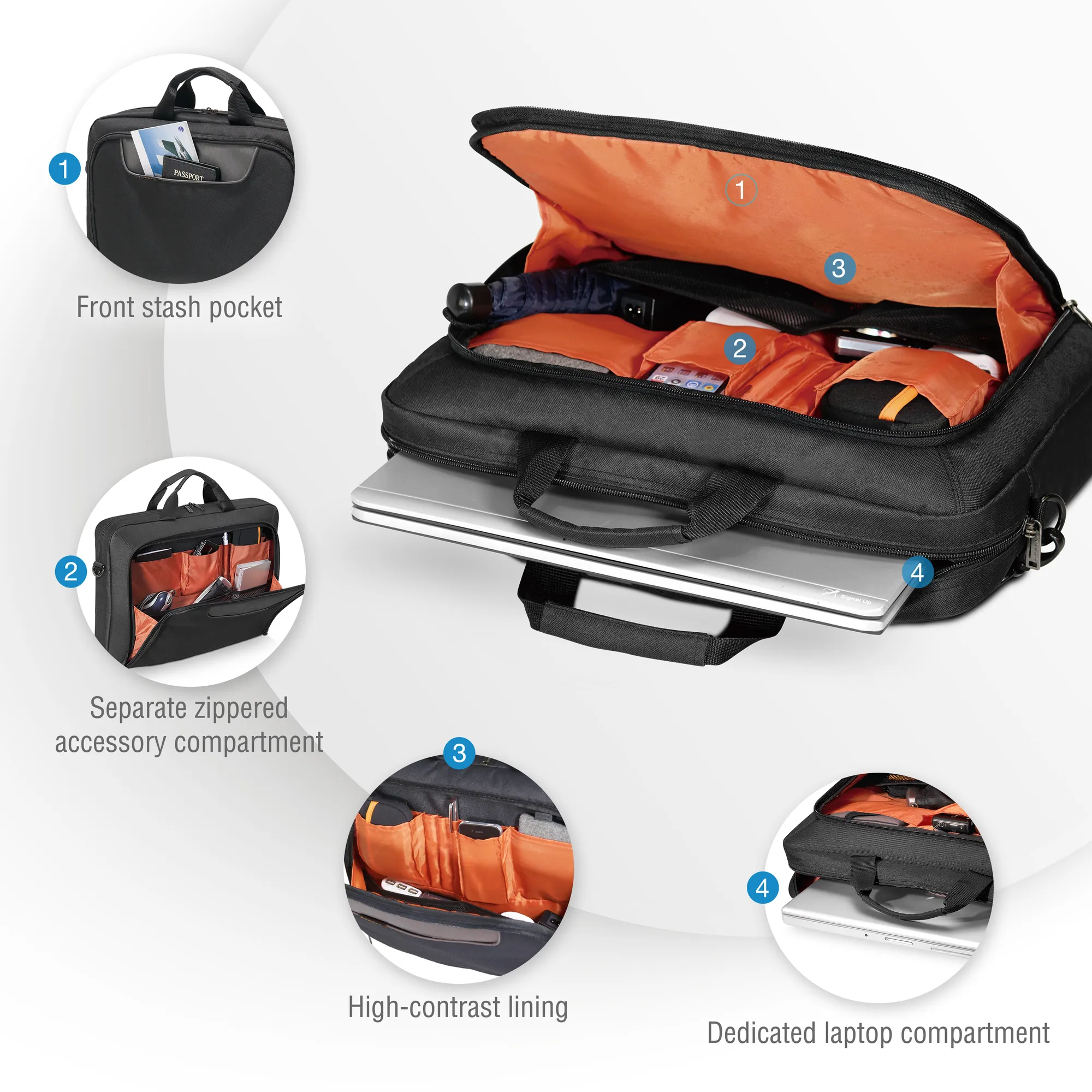 EVERKI EKB407NCH17 ADVANCE 17.3'' NOTEBOOK BRIEFCASE BAG - Image 5