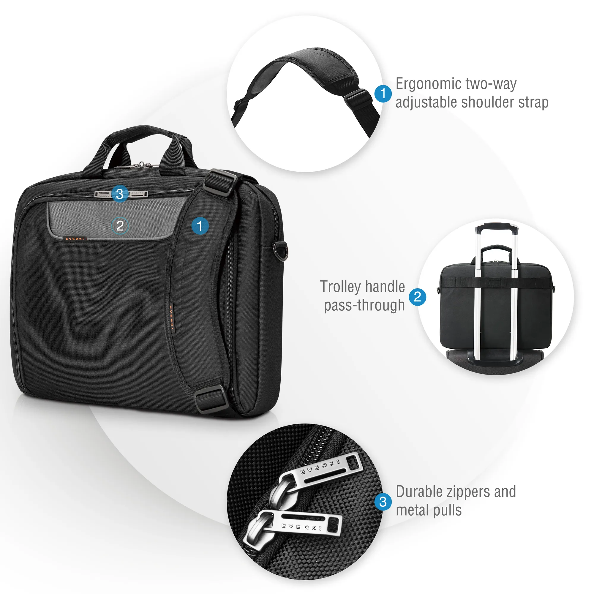 EVERKI EKB407NCH17 ADVANCE 17.3'' NOTEBOOK BRIEFCASE BAG - Image 6