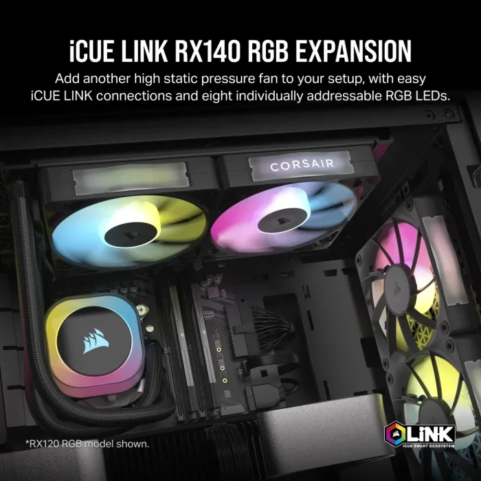 Corsair RX Series; iCUE LINK RX140; 140mm Fan; Single Pack.