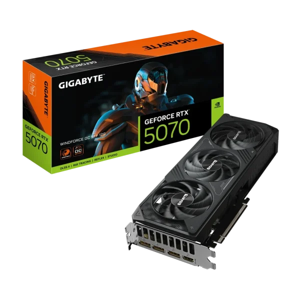 GIGABYTE nVidia GeForce RTX™ 5070 WINDFORCE OC SFF - 12GB GDDR7 HDMIx1/DPx3