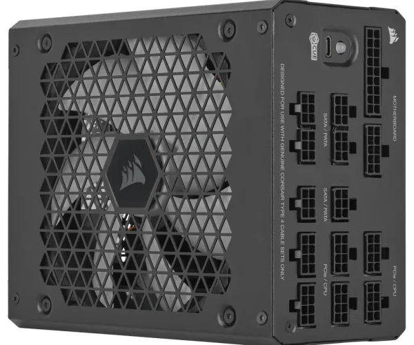 Corsair HX1000i — 1000 Watt 80 PLUS® Platinum; 10yr Warranty;ATX(1);EPS (3);PCI-E (4);4-Pin Peripheral (8);SATA (8);12VHPWR (1)