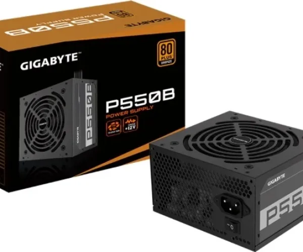 Gigabyte PSU P550B Bronze Certified 550W - 3 Year Warranty; 24/20-pin x 1; CPU 4+4-pin x 1; PCI-E 6+2-pin x 2; SATA x 6; Peri x3