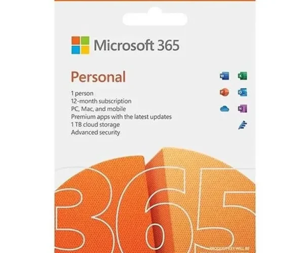 Microsoft M365 Personal English Africa Only Medialess 1 Year Subscription. OS: Windows 10 or Windows 11 - EP2-32403.