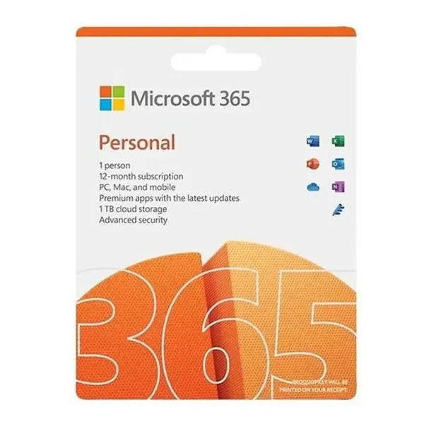 Microsoft M365 Personal English Africa Only Medialess 1 Year Subscription. OS: Windows 10 or Windows 11 - EP2-32403.