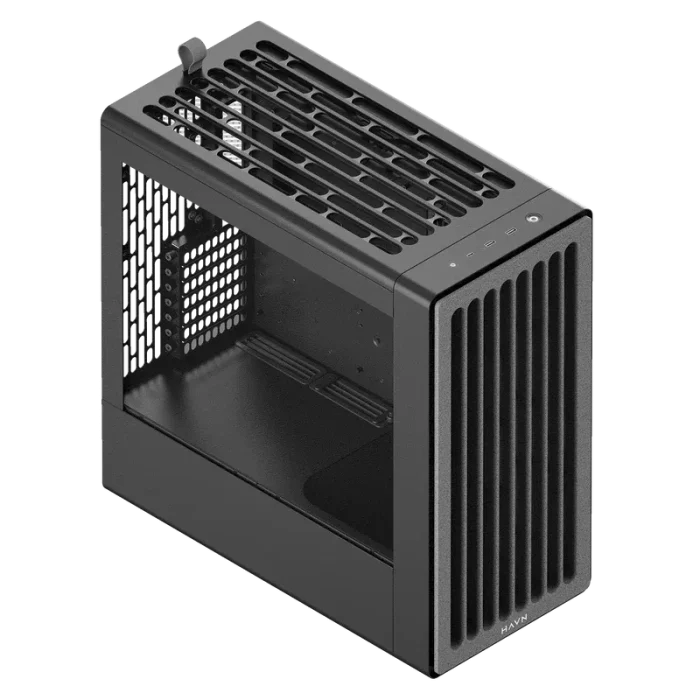 Aerocool HAVN BF 360 Flow Black EATX case - Adjustable GPU Bracket - Supports up to 7 fans (2x180; 1x140mm incl) - 2x 3.5'' or 4