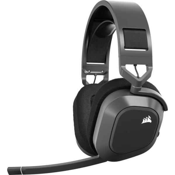 HS80 MAX WIRELESS Premium Carbon Headset; Spatial Audio; 50mm Audio Drivers; Omni-directional Microphone - PC/ Mac/ PlayStation