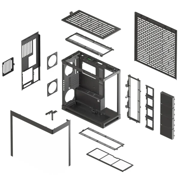 Aerocool HAVN HS 420 Base Edition Black EATX case - Supports up to 11 fans (0 incl) - 4x 3.5'' or 8x 2.5'' - 420mm Radiator.