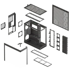 Aerocool HAVN HS 420 Base Edition Black EATX case - Supports up to 11 fans (0 incl) - 4x 3.5'' or 8x 2.5'' - 420mm Radiator.