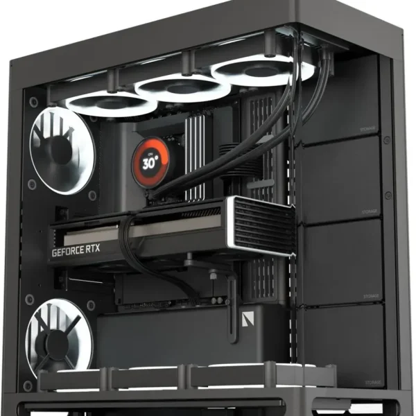 Aerocool HAVN HS 420 Base Edition Black EATX case - Supports up to 11 fans (0 incl) - 4x 3.5'' or 8x 2.5'' - 420mm Radiator.