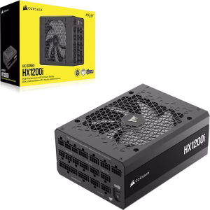 Corsair HX Series™ HX1200i — 1200 Watt 80 PLUS® Platinum Certified Fully Modular PSU; ATX 3.1; PCIe 5.1 10yr Warranty