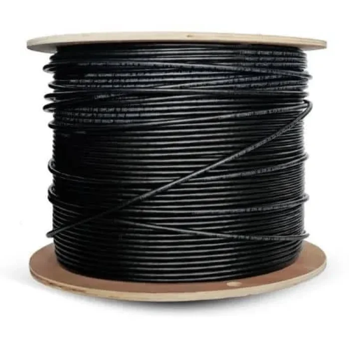 CAT5E SOLID 500M STP UV BLACK / OUTDOOR SHIELDED